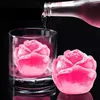 Strumenti per gelato Forma di rosa in silicone 3D Creatore di cubetti di ghiaccio Stampo in silicone per gelato Stampo per palline di ghiaccio Stampo per cocktail di whisky riutilizzabile HE Z0308