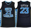 23 Michael North Carolina Tar Heels Jersey Uomo UNC College Basketball Jerseys Flying man Nero Bianco Blu