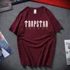 Camisetas masculinas Trapstar London Camiseta manga curta unissex moletom para homens Moda Harajuku Tee Tops Camisetas masculinas Y2K Camisas vermelhas Tidal flow design 662ess