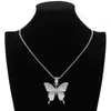 Colares pendentes de colar de borboleta diamante Hip Hop Chain Jóias de moda de zircônia cúbica - 24 polegadas