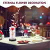 Dekorativa blommor kransar 1 st känsliga rose ledande ljus dekoration sängen prydnad romantisk födelsedagspresent