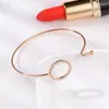 Bangle Fashion 4 PCs/set Arrow Multilayer Open Ajustable Bracelet Set for Women Round Crystal Wedding Party Jewelry