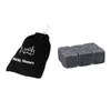 30set Ice Buckets Natural Stones Whiskey Stones Cooler Rock Soapstone Ice Cube With Velvet Storage Pouch LT277