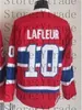 Custom Vintage Classic Ice Hockey Jersey 10 Guy Lafleur 4 Jean Beliveau 9 Maurice Richard 29 Ken Dryden 33 Patrick Roy 5 Geoffrion CCM Retro