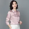 Blouses pour femmes femmes chemises rayées Ropa De Mujer vêtements Blusas boutonné chemise rose