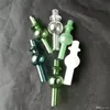 Narguilés Nouvelle couverture de gourde de couleur Bongs en verre en gros, narguilé en verre, accessoires de pipe à fumée