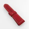 24 mm Rose Color Nubuck Calf Leather Watch Band Strap Fit For PAM PAM 111 Wirst Watch