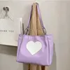 Shoulder Bags Harajuku Kawaii Women Japanese Cute Heart Lolita Tote Ladies Handbags 2023 Big Shopper with Zipper 230309