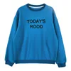 Women's Hoodies Sweatshirts Letter Tryckt Pullover Tröja Kvinnors tidiga höstkoreanska version Twill Textured LongSleeved Top 230309