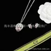 high-quality crystal old three-dimensional lion head necklace letters silver needle earrings female light ins