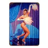 Hot Girl Vintage Signs Metal Tin Plate Peinture Pin Up Girl Affiche Décoration Murale Pour Bar Gym Home Garage 30X20cm W03