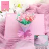 Gift Cards 3D Mothers Day Pop Up Card Thanksgiving Birthday Anniversary Gift 3D Bouquet Greeting Cards For Mom Wife Z0310