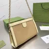 Chains Crossbody Bags Clip Shoulder Bag Clutch Beach Handbag Canvas Women Purse Leather Colorful Lady Shopping Pocket Gold Letter Hasp Hardware Fashion Letters