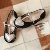 Scarpe basse Comode Ragazze Principessa 2023 Ragazza Perla Vera Pelle Danza Dolce Matrimonio Sandalo