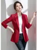 Women's Suits Blazers Fitshinling Autumn Spring Basic Blazer Woman Clothes Button Fashion Solid Slim Jacket Female Arrival Coats Overwear 230310