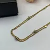 Halsband modebakgrundsdesigner Mens kvinnor Double Chain Skeletion Gold Plated Sweater Chains smycken Presenttillbehör Hiphop