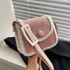 Borse da sera Elegante panno di lana smerigliato femminile 2023 Borsa a tracolla da viaggio in pelle PU di qualità alla moda Borsa a tracolla da viaggio