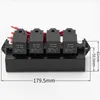 New 15ways Car Boat Fuse Relay Box Kit 12v 4 Relays Multi-circuit Assembly 15 Slot Fuse Holder with Relays Fuses For Auto Car Truck