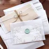 Juego de sobres transparentes esmerilados para regalo, papel de carta Vintage, sobres de invitación de boda, regalo de embalaje de tarjeta postal de amor DIY