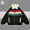 Kurtki męskie Corduroy College Kurtki Mężczyźni Spring Autumn High Street Patchwork Emwear Coats Hip Hop Casual Loose Varsity Jacket Unisex 230310