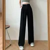 Women's Pants Capris Lucyever Spring Summer Women's Wide Leg Pants Loose High Waist Casual Trousers Woman Korean Style Solid Office Straight Pants 230310