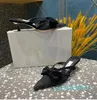 Lyxdesign Sandaler Dinner Bow Spring and Summer Products Explosive Single Shoe Sandals Mesh Gaz Borr Real Silk Single Shoes Storlek 35-41