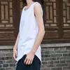 Women's Tanks 2023 Spring Summer Casual 4 Solid Color O Neck Sleeveless Cotton Women One Size Irregular Vest Jl-bxf2383