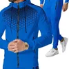 Mens Tracksuits Spring Zipper JacketJogging Pants 2 Piece Set Male Casual Hooded Sportwear Set Autumn Gyms Sweat Suits 230310