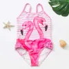 Jednoczęściowe 2-16 lat dziewczyny kąpiel Swimsuit One Piece Swimsuit 2021 Modna Rainbow Sakswear dla dzieci Letnie kostiury kąpielowe W0310