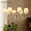 Pendant Lamps American Luxury Copper Chandelier Living Room Bedroom Nordic Modern Simple Creative Personality