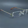 2024 Fashion Men's Luxury Designer Dames Zonnebril Clear Eye Glazen Men Randloze transparant herenmerk Optisch frame Computer Eyewear Glass Frameskajia