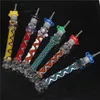 Glass Nectar Glass Pipes colorful Hand Painting top Quartz Tip Concentrate Dab Straw for water pipes Bong HandPipes