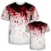 Men's T Shirts Hip Men Women Shirt Dripping Blood Skull 3D Print Fashion Short Sleeve Tshirt Pullover Casual Tracksuits