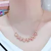 Zincirler Mor Altın Kolye Kaplamalı 14K Gül Yıldız Deniz Kılıfları Zincir Kolye Zarif Lüks Lüks Düğün Nişan Jewelrychains