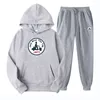 Mens Tracksuits Long Sleeve Hoodie Solid Color Printing Set Leisure Fashion Brand Casual Hooded Sportswear 230310
