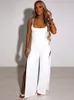 Kvinnor Jumpsuits Rompers Cryptographic Bandage Slip Sexig backless för Women BodyCon Club Party Split Long Sleeveless Overalls 230308