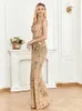 Party Dresses Lucyinlove Elegant Evening Dress 2023 Women Long Mermaid Formal Sequrins Sexig Vneck Caicktail Wedding Prom 230310