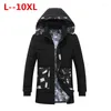 Men's Down 5XL PLUS 10XL 8XL 6XL Brand Cotton Padded Long Men Thick Hoodies Parka Male Quilted Winter Jacket Coat