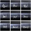 Hänghalsband rostfritt stål namn ord bokstäver för kvinnor trender nonrost colära kedjor klavikel halsband smycken gåva