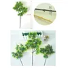 Decorative Flowers 2Pcs Plant 39cm Green Leaves Pine Branch Artificial Flower Home Decoration Bonsai Accessories