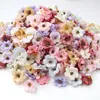 Flores decorativas 50 PCS PCS Daisy Simulação Flor Head Diy Handmade Hapwear Hat Decoration Material Explosão