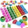 Novelty Games Game Toy 60 Pack Dinosaur Eggs Toys Hatching Dino Egg Grow In Water Crack With Assorted Color Pool Fun Drop Delivery Gi Dhq7I