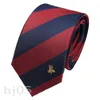 Delicate Embroidery Necktie Mens Fashion Clothing Accessories Silk Jacquard Woven Neckties Business Formal Ocns Designer Tie Black Red PJ045 C23