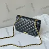 Designer de luxe Vinatge Cross Body Mandted Sacs Black White Diamond Lattice Classic Full Flap Gold Metal Hardware Matelasse Chaîne à bandoulière