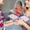 ギフトカードの紙の花女性のためのカラフルな誕生日カード母の日