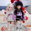 Doll Accessories 1/6 1/4 1/3 BJD Doll Clothes Cute Cat Sweater Hoodie Jacket for Big 1/6 Yosd 60 30cm Doll Clothes BJD SD Doll Accessories 230309
