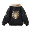 Jacken Baby Mädchen Junge Frühling Herbst Winter PU Mantel Jacke Kinder Mode Leder Kinder Mäntel Overwear Kleidung 712y 230310