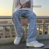 Men's Jeans jeans Neutral Wide Leg Denim Trousers Loose Straight Men asthetic Man Pants for boy Casual Baggy hip hop 2022 Y2303