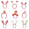 Hair Accessories 2023 Year Women Girls Cute Christmas Antlers Santa Claus Hairbands Sweet Decorate Headband Fashion