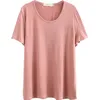 T-shirt da donna 2023 Ladies Summer Plus Size Top per donna Large manica corta in cotone sciolto giallo bianco rosa O-collo 3XL 4XL 5XL 6XL